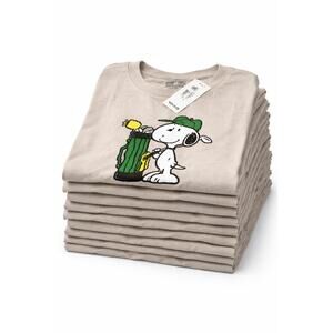 Peanuts Snoopy Golf Tee Lot 11 Mens Small NWT Reseller Bundle